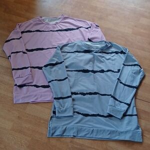 Tunic top women's xlarge gray and purple